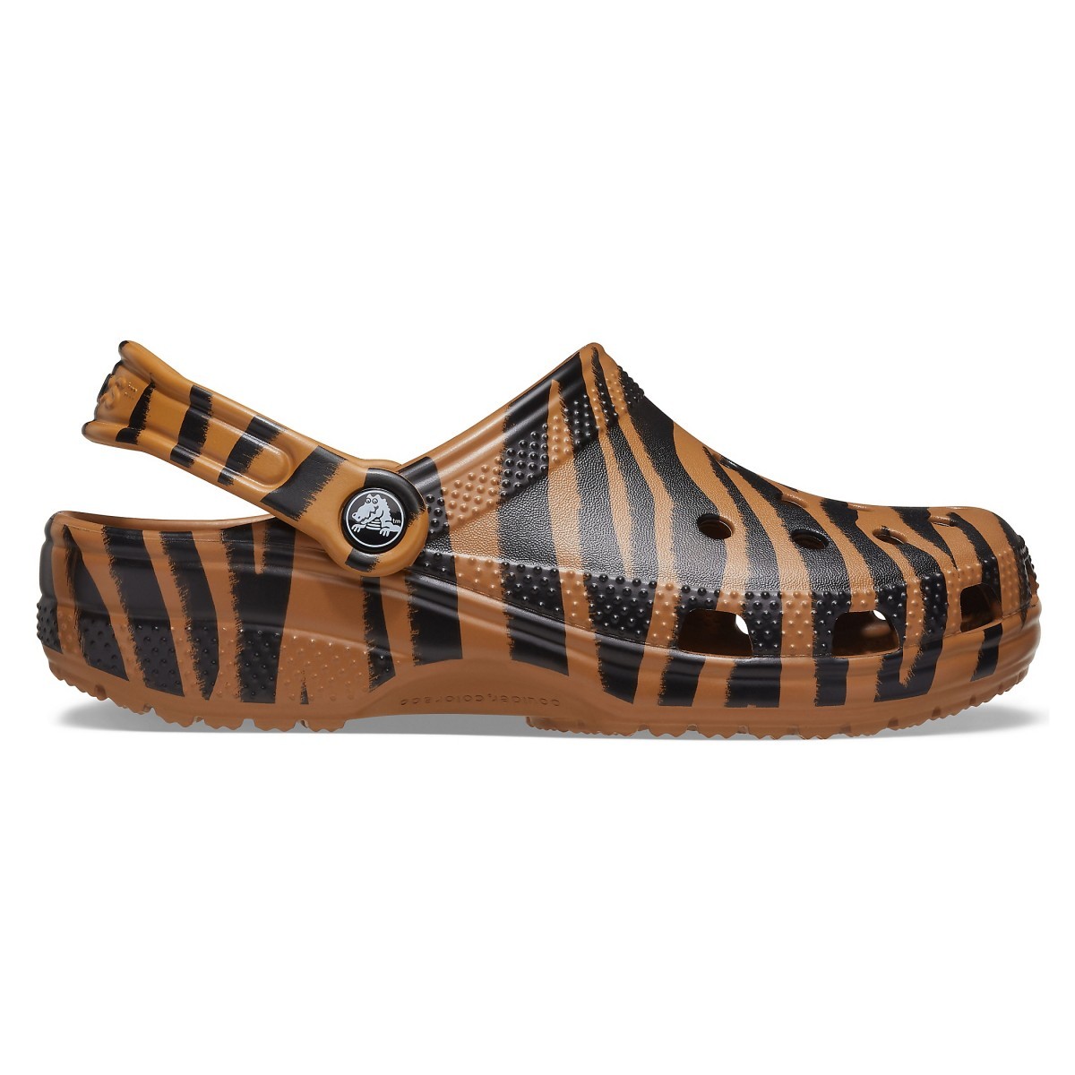 Saboți Crocs Classic Animal Print Clog Multicolor - Dark Gold/Zebra Print - imagine 3